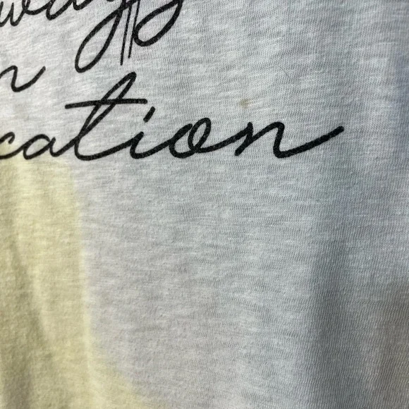 LANE BRYANT UGC Womens Sz 14/16Tee Always On Vacation Tropical Watercolor shirt - Picture 9 of 9